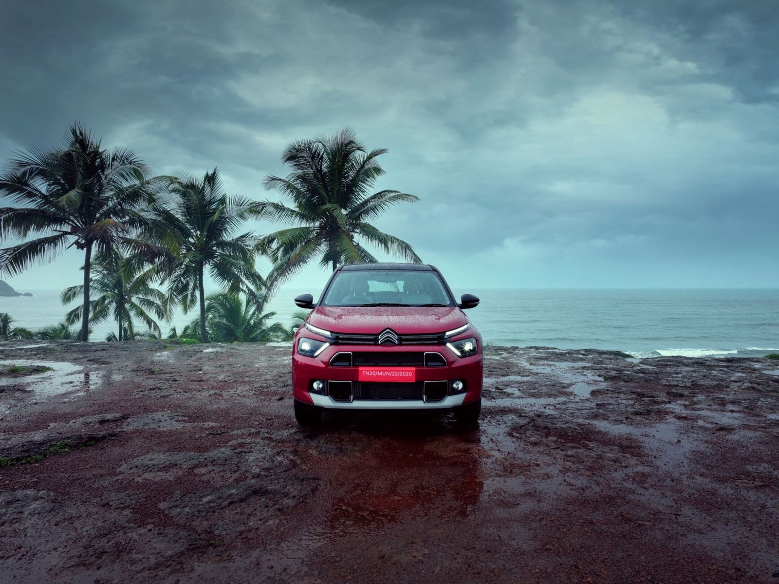 Citroen Basalt Front by the sea