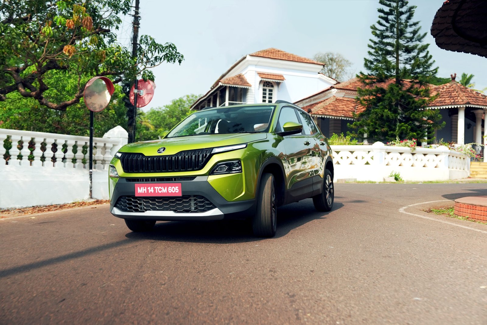 Skoda Kylaq in motion